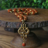 Mahakal OM Trishul Locket with Rudraksha Mala