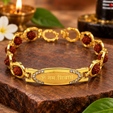 Om Namah Shivay Bracelet with Natural Rudraksha Beads