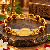 Om Namah Shivay Bracelet with Natural Rudraksha Beads