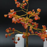 Orange Carnelian Crystal Stone Tree