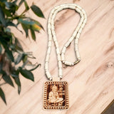 Original Big Size Jai Shree Bhageshwar Dham Pure White Tulsi Mala