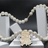 Original Big Size Round Bead Kanthi Tulsi Mala With Radha Krishna Locket