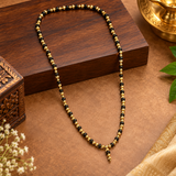Original Black Kanthi Golden Cap Tulsi Mala