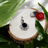 Original Blue Sapphire (Neelam Stone) Silver Locket