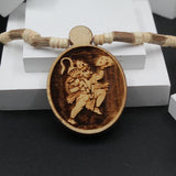 Original Hanuman Ji Locket Cylindrical Shape Big Bead Tulsi Mala