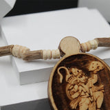 Original Hanuman Ji Locket Cylindrical Shape Big Bead Tulsi Mala