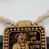 Original Jai Shree Bhageshwar Dham Hanumanji Locket Pure White Tulsi Beads Mala