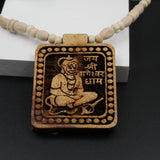 Original Jai Shree Bhageshwar Dham Hanumanji Locket Pure White Tulsi Beads Mala
