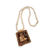 Original Jai Shree Bhageshwar Dham Hanumanji Locket Pure White Tulsi Beads Mala