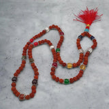 Original Navratn Rudraksha Mala With Nine Navratn Stones