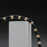 Original Radha Small Size Locket With Wood Black And White Color Tulsi Kanthi Mala