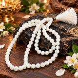 Original Round Shape Sulemani White Stone Hakik 108 Beads Mala