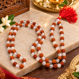 Original Rudraksha With Sphatik Mala