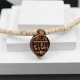 Original White Round Bead Kanthi Tulsi Mala With Radha Locket