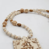 Original Wood Shri Ram Pendant With Tulsi Bead Mala