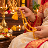 Original Yellow Sulemani Hakik Round Stone Mala