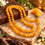 Original Yellow Sulemani Hakik Round Stone Mala