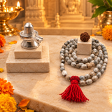 Pack Of 3 Combo Natural Vaijanti Mala With Original Rudraksha And Silver Parad Shivling