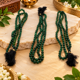 Pack Of 3 Combo Set Original Green Hakik (Hakeek) Mala Certified Jaap Mala 108 Beads for Men and Women