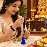 Pack Of 3 Original Blue Sulemani Hakik (Hakeek) Round Stone Japa Mala For Men And Women