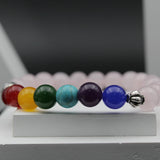 Pink 7 Chakra Yoga Stretchable Bracelet