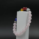 Pink 7 Chakra Yoga Stretchable Bracelet