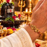 Premium Shiv Mahadev Trishul Damru Stylish Golden Bracelet