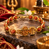 Premium Shiv Mahadev Trishul Damru Stylish Golden Bracelet