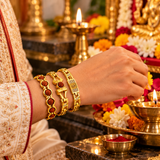 Rudraksha Bracelet with Crystal Beads/ Rakhi Combo Pack of 3