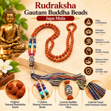 Rudraksha Gautam Buddha Beads Japa Mala