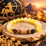 Sagittarius Rashi Bracelet with Yellow Beads