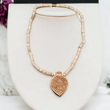 Shree Sita Ram Locket With Tulsi Kanthi Beads Mala