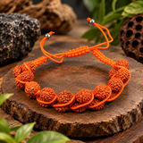 Stylish 2 Line Multilayer 5 Face Rudraksha Bracelet