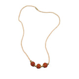 Tulsi Mala with Natural Three Beads (Panchmukhi) Mukhi Rudraksha Chain