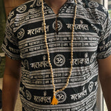 Natural Big Size Yellow Thread 108 Beads Kanthi Tulsi Mala for Pooja