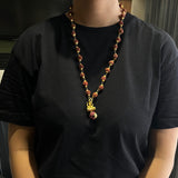 Mahakal Tabiz Damru Locket With Rudraksha Mala