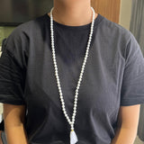 Original Round Shape Sulemani White Stone Hakik 108 Beads Mala