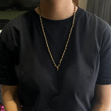 Original Black Kanthi Golden Cap Tulsi Mala