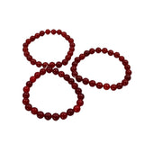 Pack of 3 Red Bracelet Stone Stretchable Bracelet