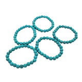 Pack of 5 Aqua Turquoise Stone Bracelet