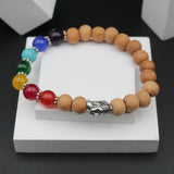 Yellow Natural 7 Chakra Yoga Stones Stretchable Bracelet