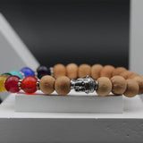 Yellow Natural 7 Chakra Yoga Stones Stretchable Bracelet