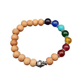 Yellow Natural 7 Chakra Yoga Stones Stretchable Bracelet