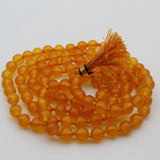 Original Yellow Sulemani Hakik Round Stone Mala