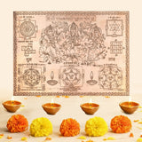 Shri Mahalaxmi Pujan Yantra - Pure Copper Sheet