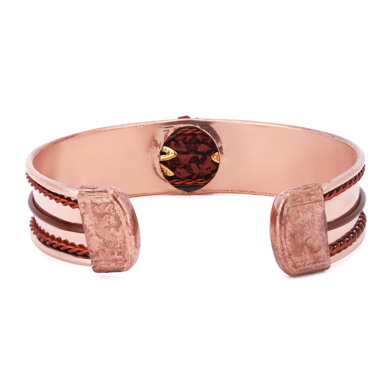 Brown Rudraksha Kada Bracelet – Adjustable Spiritual Wristband