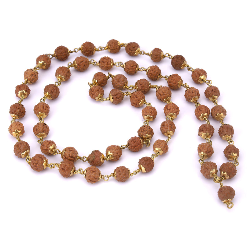 5 Mukhi Panchmukhi Rudraksha Mala 108 Beads