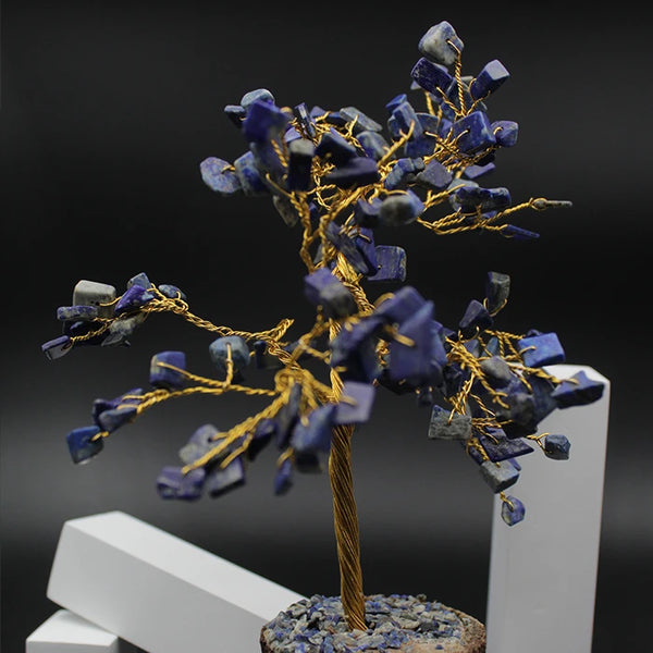 Blue Lapis Lazuli Crystal Stone Tree