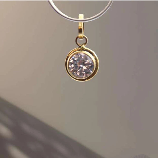 Safed Pukhraj Upratna Pendant/Locket | Small White Saffire Ashtdhatu Locket for Men &amp; Women | Semi-Precious Gemstone Pendant