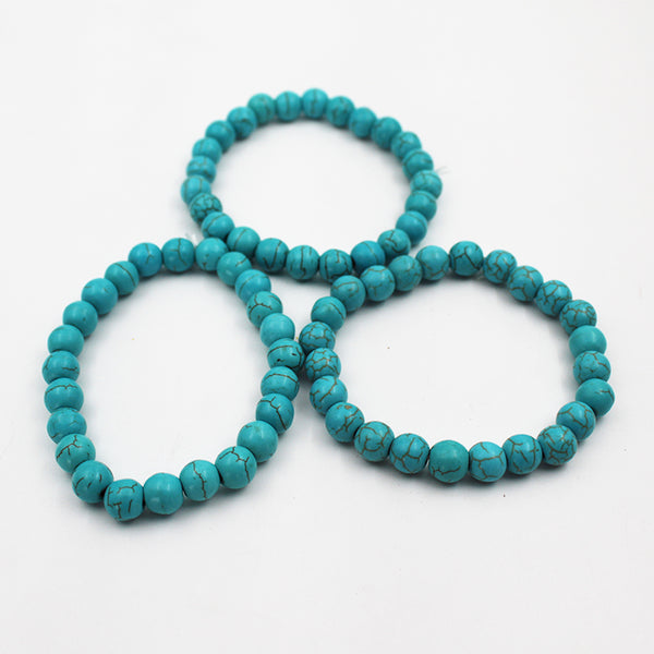 Pack of 3 Aqua Turquoise Stone Bracelet